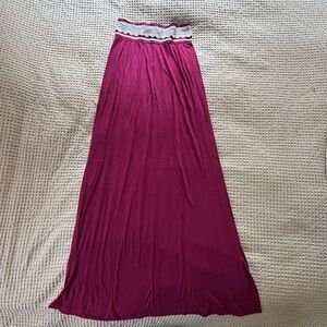 Chic Deep Fuchsia Maxi Skirt